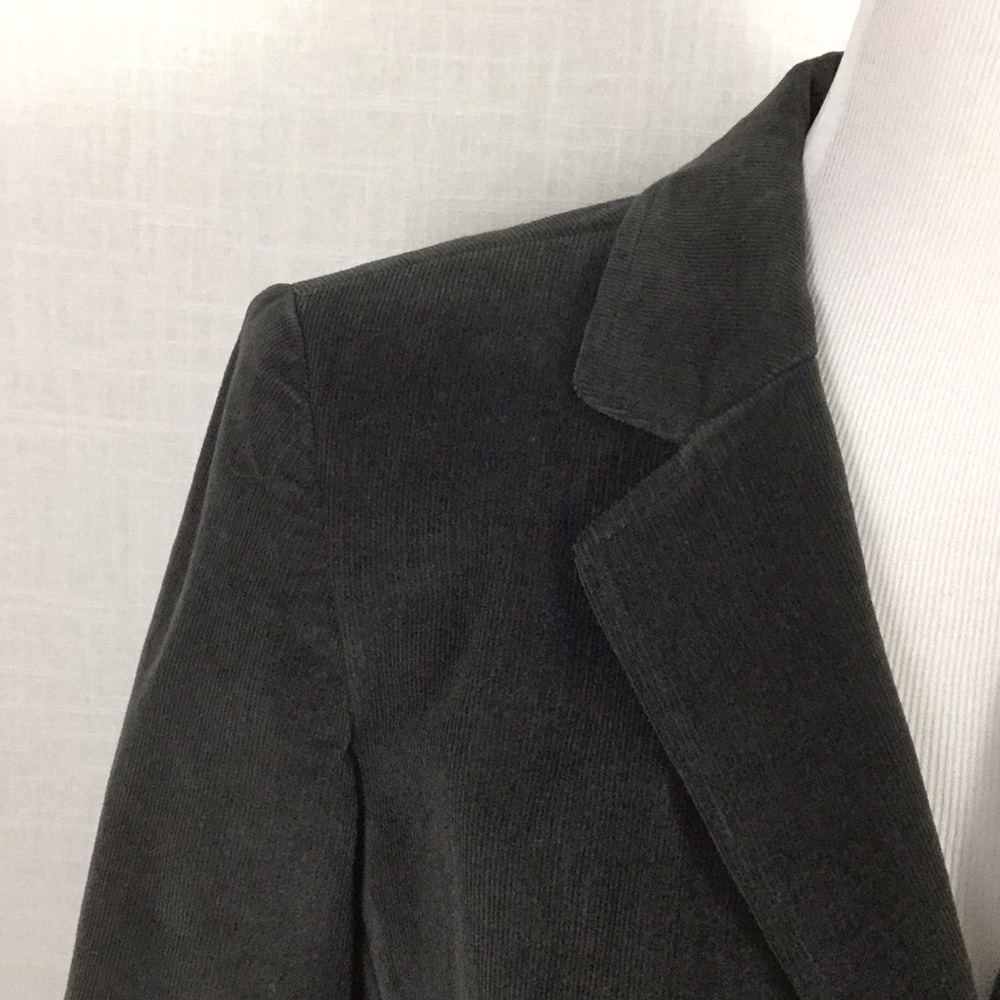 NWOT Rafaella olive-green-grey corduroy blazer - Picture 2 of 10